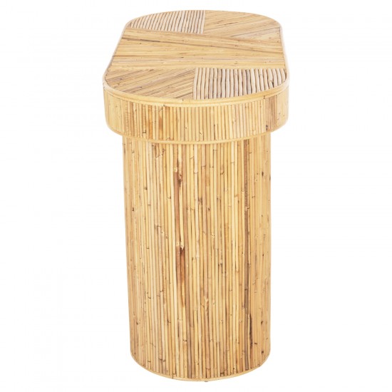 ΚΟΝΣΟΛΑ ΟΒΑΛ GATSBY ΦΥΣΙΚΟ RATTAN ΣΕ ΦΥΣΙΚΟ ΧΡΩΜΑ 110x45x74,5Υεκ.