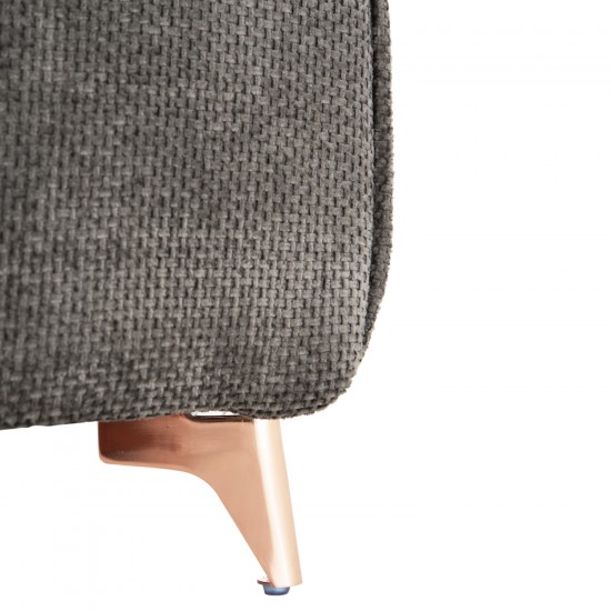 ΓΩΝΙΑΚΟΣ ΑΝΑΣΤΡΕΨ. ΚΑΝΑΠΕΣ-ΚΡΕΒΑΤΙ MAILO ΣΚΟΥΡΟ ΓΚΡΙ ΥΦΑΣΜΑ-ΜΕΤΑΛ.ΠΟΔΙΑ 300x150x80Υεκ