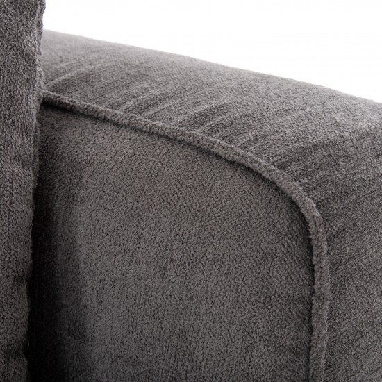 ΚΑΝΑΠΕΣ ΓΩΝΙΑ (ΑΡΙΣΤΕΡΗ) 3-ΘΕΣΙΟΣ GRACE ΓΚΡΙ ΥΦΑΣΜΑ 252x160x70-90Υεκ