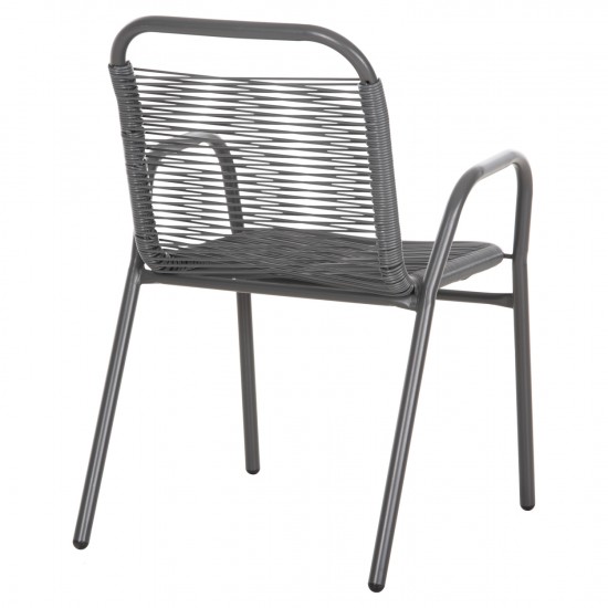 ΠΟΛΥΘΡΟΝΑ ΕΞ.ΧΩΡΟΥ AVRIL ΜΕΤΑΛΛΟ ΚΑΙ ΣΥΝΘ.RATTAN ΣΕ ΓΚΡΙ 54,5x56x78Υεκ.