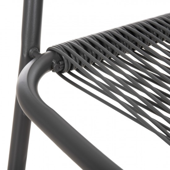 ΠΟΛΥΘΡΟΝΑ ΕΞ.ΧΩΡΟΥ AVRIL ΜΕΤΑΛΛΟ ΚΑΙ ΣΥΝΘ.RATTAN ΣΕ ΓΚΡΙ 54,5x56x78Υεκ.