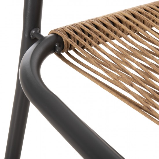 ΠΟΛΥΘΡΟΝΑ ΕΞ.ΧΩΡΟΥ AVRIL ΜΕΤΑΛΛΟ ΓΚΡΙ- ΣΥΝΘ.RATTAN ΣΕ ΦΥΣΙΚΟ 54,5x56x78Υ εκ.