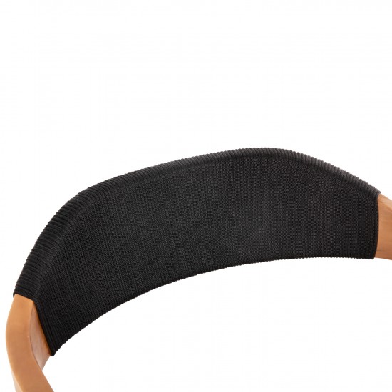 ΠΟΛΥΘΡΟΝΑ RIMINI ΞΥΛΟ TEAK ΦΥΣΙΚΟ-ΜΑΥΡΟ ΣΧΟΙΝΙ & PU ΚΑΘΙΣΜΑ 60x61x76Υεκ.