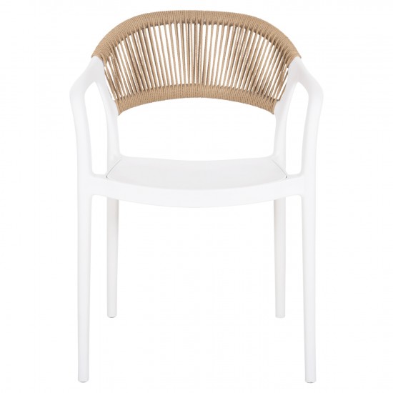 ΠΟΛΥΘΡΟΝΑ ΠΟΛΥΠΡΟΠΥΛΕΝΙΟΥ EVA ΛΕΥΚΗ ΜΕ ΜΠΕΖ ΣΧΟΙΝΙ 58,5x49x83,5Υεκ.