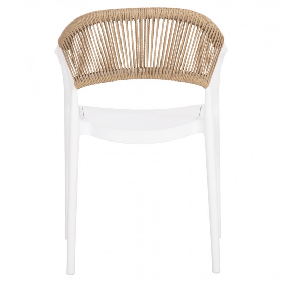 ΠΟΛΥΘΡΟΝΑ ΠΟΛΥΠΡΟΠΥΛΕΝΙΟΥ EVA ΛΕΥΚΗ ΜΕ ΜΠΕΖ ΣΧΟΙΝΙ 58,5x49x83,5Υεκ.