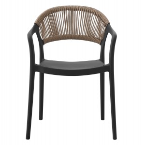 ΠΟΛΥΘΡΟΝΑ ΠΟΛΥΠΡΟΠΥΛΕΝΙΟΥ EVA ΜΑΥΡΗ ΜΕ ΜΠΕΖ ΣΧΟΙΝΙ 58,5x49x83,5Υεκ.