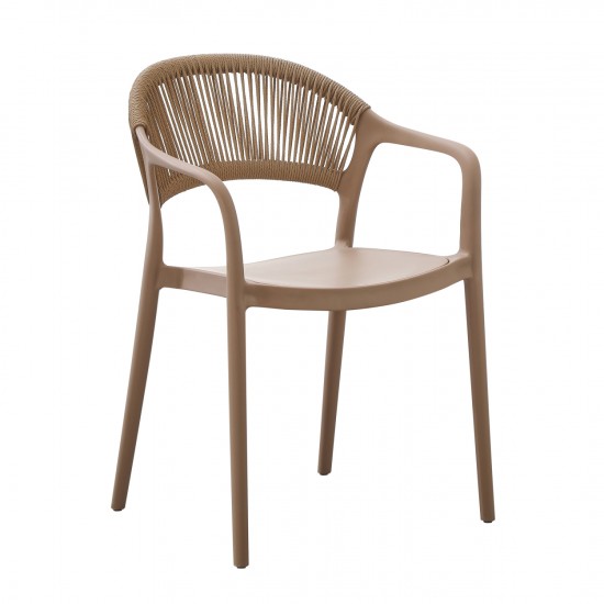 ΠΟΛΥΘΡΟΝΑ ΠΟΛΥΠΡΟΠΥΛΕΝΙΟΥ EVA ΚΑΠΟΥΤΣΙΝΟ ΜΕ ΜΠΕΖ ΣΧΟΙΝΙ 58,5x49x83,5Υεκ.