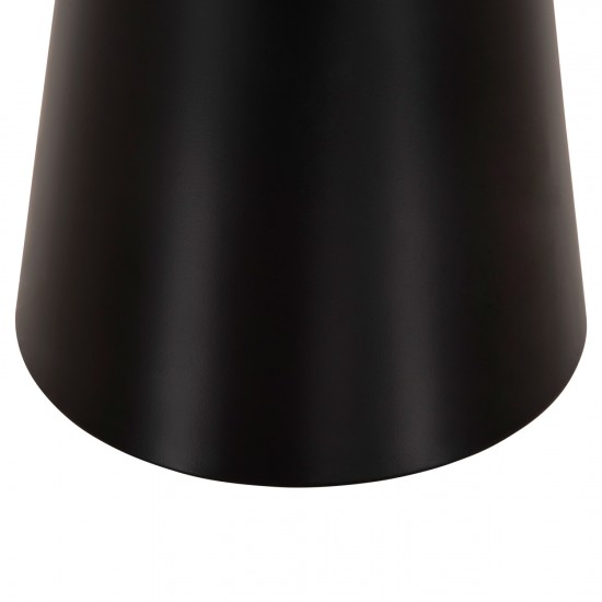 ΤΡΑΠΕΖΙA ΣΑΛΟΝΙΟΥ 2ΤΜΧ BENG ΜΕΤΑΛΛΟ ΕΜΑΓΙΕ TOP-ΒΑΣΗ ΜΑΤ-ΜΑΥΡΟ Φ50 & Φ40 εκ.