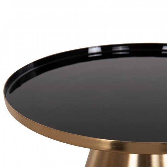 ΤΡΑΠΕΖΙA ΣΑΛΟΝΙΟΥ 2ΤΜΧ LORME ΜΕΤΑΛΛΟ ΣΕ ΜΑΥΡΟ&ΧΡΥΣΟ Φ50 & Φ40 εκ.