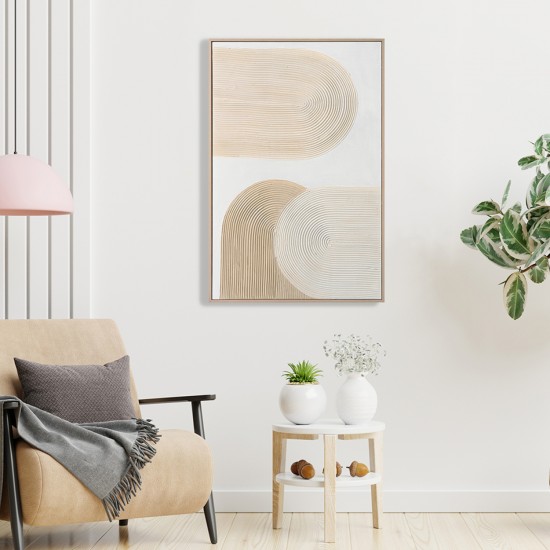 ΠΙΝΑΚΑΣ TOIXOY ΜΕ ΚΟΡΝΙΖΑ ΜΠΕΖ-ΚΑΜΒΑΣ ΛΕΥΚΟΣ ΧΕΙΡΟΠΟΙΗΤΟΣ 80x3,5x120Υεκ.