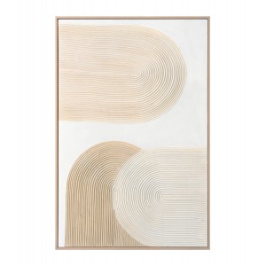 ΠΙΝΑΚΑΣ TOIXOY ΜΕ ΚΟΡΝΙΖΑ ΜΠΕΖ-ΚΑΜΒΑΣ ΛΕΥΚΟΣ ΧΕΙΡΟΠΟΙΗΤΟΣ 80x3,5x120Υεκ.