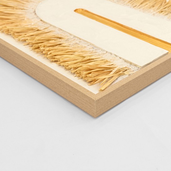 ΠΙΝΑΚΑΣ 3D ΜΕ ΚΟΡΝΙΖΑ ΜΠΕΖ-ΚΑΜΒΑΣ ΛΕΥΚΟΣ-ΧΕΙΡΟΠΟΙΗΤΟΣ 80x3,5x120Υεκ.