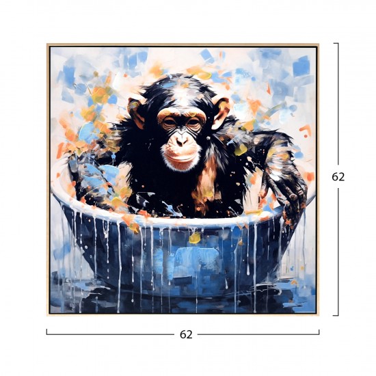 ΠΙΝΑΚΑΣ TOIXOY ΜΕ ΚΟΡΝΙΖΑ ΜΠΕΖ-ΚΑΜΒΑΣ ΕΚΤΥΠΩΣΗ ΠΙΘΗΚΑΚΙ 62x4,5x62Υεκ.