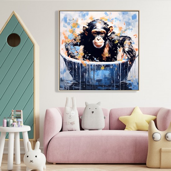 ΠΙΝΑΚΑΣ TOIXOY ΜΕ ΚΟΡΝΙΖΑ ΜΠΕΖ-ΚΑΜΒΑΣ ΕΚΤΥΠΩΣΗ ΠΙΘΗΚΑΚΙ 62x4,5x62Υεκ.