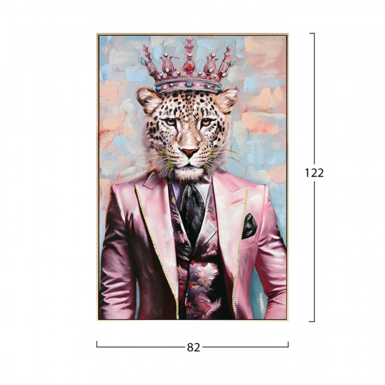 ΠΙΝΑΚΑΣ TOIXOY ΜΕ ΚΟΡΝΙΖΑ ΜΠΕΖ-ΚΑΜΒΑΣ ΕΚΤΥΠΩΣΗ ΛΕΟΠΑΡΔΑΛΗ 82x4,5x122Υεκ.