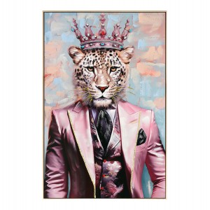 ΠΙΝΑΚΑΣ TOIXOY ΜΕ ΚΟΡΝΙΖΑ ΜΠΕΖ-ΚΑΜΒΑΣ ΕΚΤΥΠΩΣΗ ΛΕΟΠΑΡΔΑΛΗ 82x4,5x122Υεκ.