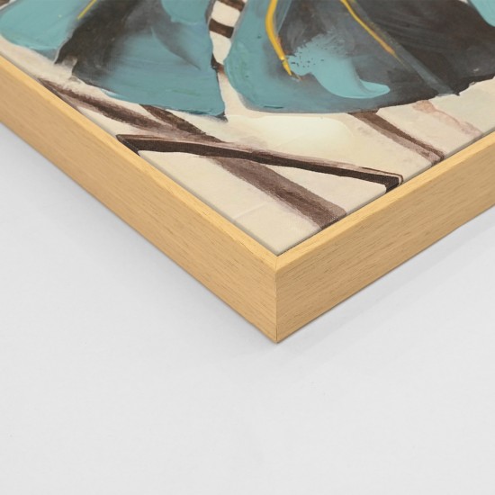 ΠΙΝΑΚΑΣ TOIXOY ΜΕ ΚΟΡΝΙΖΑ ΜΠΕΖ-ΚΑΜΒΑΣ ΕΚΤΥΠΩΣΗ ΤΡΟΠΙΚΑ ΦΥΛΛΑ 62x4,5x82Υεκ.