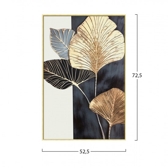 ΠΙΝΑΚΑΣ TOIXOY ΜΕ ΚΟΡΝΙΖΑ ΜΠΕΖ-ΚΑΜΒΑΣ ΕΚΤΥΠΩΣΗ ΠΛΑΤΙΑ ΦΥΛΛΑ 52,5x2,8x72,5Υεκ.