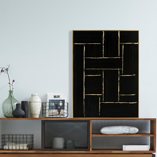 ΠΙΝΑΚΑΣ TOIXOY ΜΕ ΚΟΡΝΙΖΑ ΜΠΕΖ-ΚΑΜΒΑΣ ΜΑΥΡΟΣ-ΧΕΙΡΟΠΟΙΗΤΟΣ 62x4,5x82Υεκ.