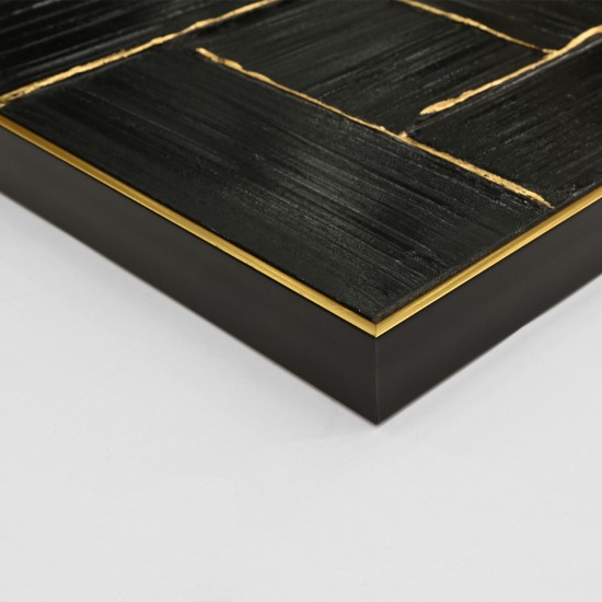 ΠΙΝΑΚΑΣ TOIXOY ΜΕ ΚΟΡΝΙΖΑ ΜΠΕΖ-ΚΑΜΒΑΣ ΜΑΥΡΟΣ-ΧΕΙΡΟΠΟΙΗΤΟΣ 62x4,5x82Υεκ.