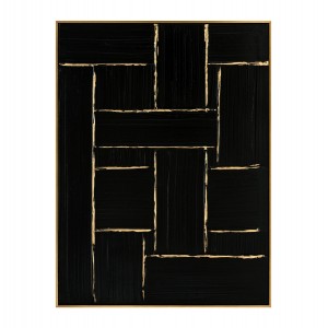 ΠΙΝΑΚΑΣ TOIXOY ΜΕ ΚΟΡΝΙΖΑ ΜΠΕΖ-ΚΑΜΒΑΣ ΜΑΥΡΟΣ-ΧΕΙΡΟΠΟΙΗΤΟΣ 62x4,5x82Υεκ.