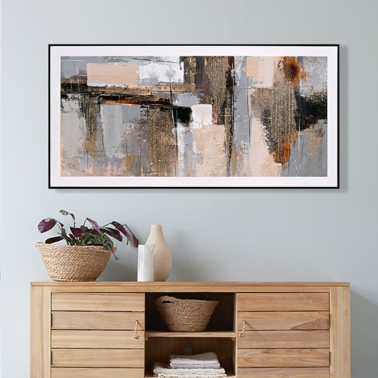 ΠΙΝΑΚΑΣ ΤΟΙΧΟΥ ABSTRACT ΜΕ ΚΟΡΝΙΖΑ ΜΑΥΡΗ-ΚΑΜΒΑΣ 142x4.5x72Υεκ