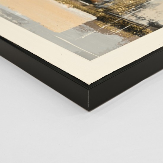 ΠΙΝΑΚΑΣ ΤΟΙΧΟΥ ABSTRACT ΜΕ ΚΟΡΝΙΖΑ ΜΑΥΡΗ-ΚΑΜΒΑΣ 142x4.5x72Υεκ