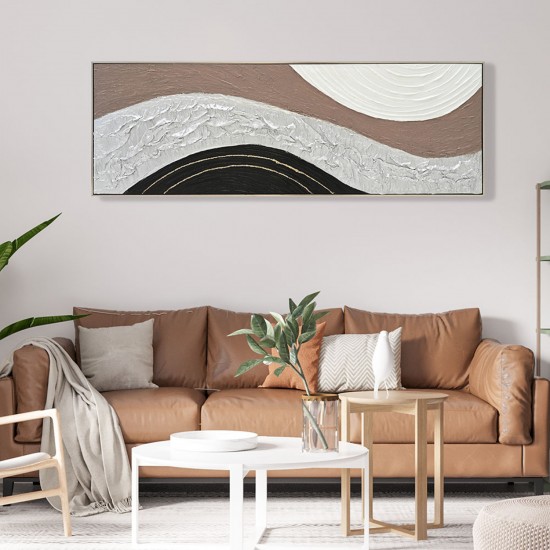 ΠΙΝΑΚΑΣ ΤΟΙΧΟΥ ABSTRACT ΜΕ ΚΟΡΝΙΖΑ ΜΠΕΖ-ΚΑΜΒΑΣ-ΧΕΙΡΟΠΟΙΗΤΟΣ 152x4.5x52Υεκ.