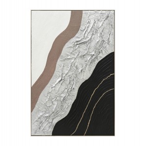 ΠΙΝΑΚΑΣ ΤΟΙΧΟΥ ABSTRACT ΜΕ ΚΟΡΝΙΖΑ ΜΠΕΖ-ΚΑΜΒΑΣ-ΧΕΙΡΟΠΟΙΗΤΟΣ 82x4.5x122Υεκ