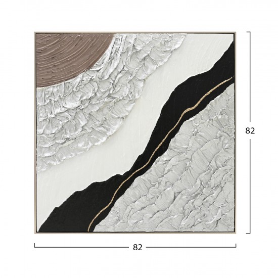 ΠΙΝΑΚΑΣ ΤΟΙΧΟΥ ABSTRACT (ΤΕΤΡΑΓΩΝΟΣ) ΚΟΡΝΙΖΑ ΜΠΕΖ-ΚΑΜΒΑΣ 82x4.5x82Υεκ