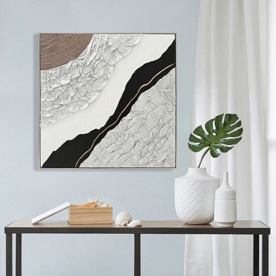 ΠΙΝΑΚΑΣ ΤΟΙΧΟΥ ABSTRACT (ΤΕΤΡΑΓΩΝΟΣ) ΚΟΡΝΙΖΑ ΜΠΕΖ-ΚΑΜΒΑΣ 82x4.5x82Υεκ