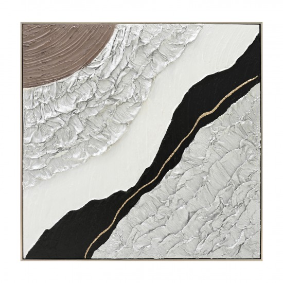 ΠΙΝΑΚΑΣ ΤΟΙΧΟΥ ABSTRACT (ΤΕΤΡΑΓΩΝΟΣ) ΚΟΡΝΙΖΑ ΜΠΕΖ-ΚΑΜΒΑΣ 82x4.5x82Υεκ