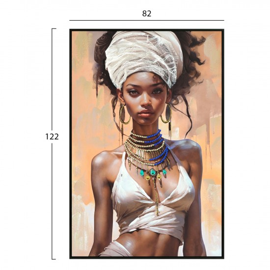 ΠΙΝΑΚΑΣ TOIXOY ΚΟΡΝΙΖΑ ΜΑΥΡΗ-ΚΑΜΒΑΣ ΕΚΤΥΠΩΣΗ ΓΥΝΑΙΚΕΙΑ ΦΙΓΟΥΡΑ 82x4,5x122Υεκ.