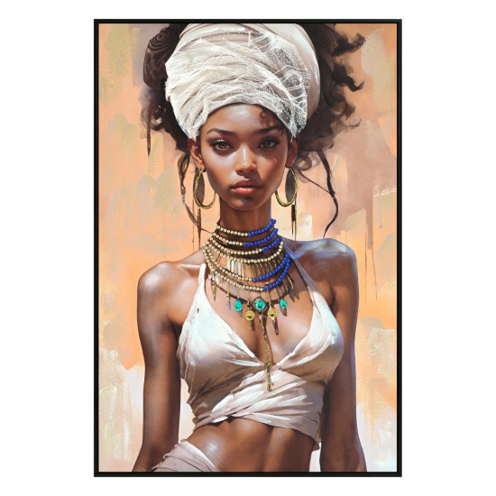 ΠΙΝΑΚΑΣ TOIXOY ΚΟΡΝΙΖΑ ΜΑΥΡΗ-ΚΑΜΒΑΣ ΕΚΤΥΠΩΣΗ ΓΥΝΑΙΚΕΙΑ ΦΙΓΟΥΡΑ 82x4,5x122Υεκ.