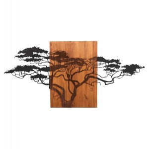 ΔΙΑΚΟΣΜΗΤΙΚΟ ΤΟΙΧΟΥ ΣΧΗΜΑ ΔΕΝΤΡΟΥ ΜΕΤΑΛΛΟ-ΞΥΛΟ 148x3x70Υεκ.