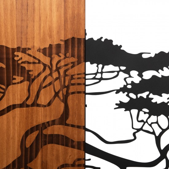 ΔΙΑΚΟΣΜΗΤΙΚΟ ΤΟΙΧΟΥ ΣΧΗΜΑ ΔΕΝΤΡΟΥ ΜΕΤΑΛΛΟ-ΞΥΛΟ 148x3x70Υεκ.