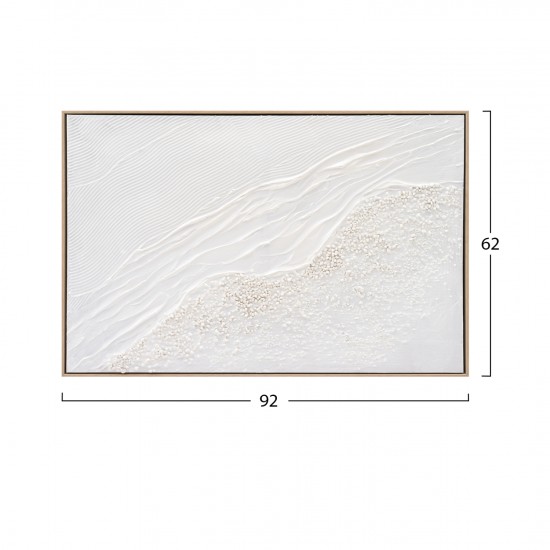 ΠΙΝΑΚΑΣ TOIXOY ΜΕ ΚΟΡΝΙΖΑ ΜΠΕΖ-ΚΑΜΒΑΣ ΣΕ ΛΕΥΚΕΣ ΑΠΟΧΡΩΣΕΙΣ 92x4,5x62Υεκ.