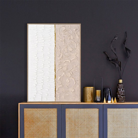 ΠΙΝΑΚΑΣ TOIXOY ΜΕ ΚΟΡΝΙΖΑ ΜΠΕΖ-ΚΑΜΒΑΣ ΣΕ ΛΕΥΚΟ-ΜΠΕΖ 62x4,5x92Υεκ.