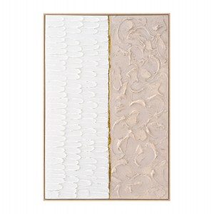 ΠΙΝΑΚΑΣ TOIXOY ΜΕ ΚΟΡΝΙΖΑ ΜΠΕΖ-ΚΑΜΒΑΣ ΣΕ ΛΕΥΚΟ-ΜΠΕΖ 62x4,5x92Υεκ.