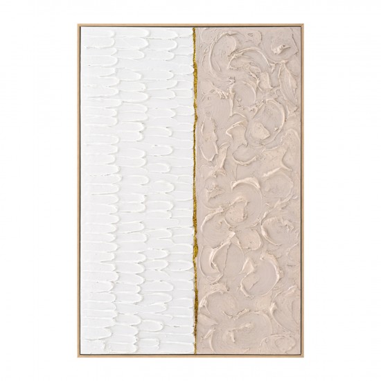 ΠΙΝΑΚΑΣ TOIXOY ΜΕ ΚΟΡΝΙΖΑ ΜΠΕΖ-ΚΑΜΒΑΣ ΣΕ ΛΕΥΚΟ-ΜΠΕΖ 62x4,5x92Υεκ.