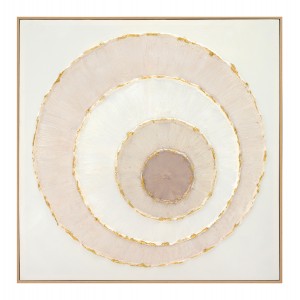 ΠΙΝΑΚΑΣ TOIXOY ΜΕ ΚΟΡΝΙΖΑ ΜΠΕΖ-ΚΑΜΒΑΣ ΚΥΚΛΟΙ 82x4,5x82Υεκ.