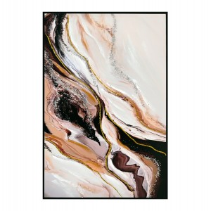 ΠΙΝΑΚΑΣ TOIXOY ΜΕ ΚΟΡΝΙΖΑ ΜΑΥΡΗ-ΚΑΜΒΑΣ ΕΚΤΥΠΩΣΗ ABSTRACT 62x4x92Υεκ.