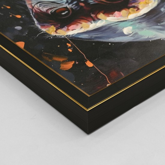 ΠΙΝΑΚΑΣ TOIXOY ΜΕ ΚΟΡΝΙΖΑ ΜΑΥΡΗ-ΚΑΜΒΑΣ ΕΚΤΥΠΩΣΗ ΠΙΘΗΚΟΣ 64x4,5x84Υεκ.