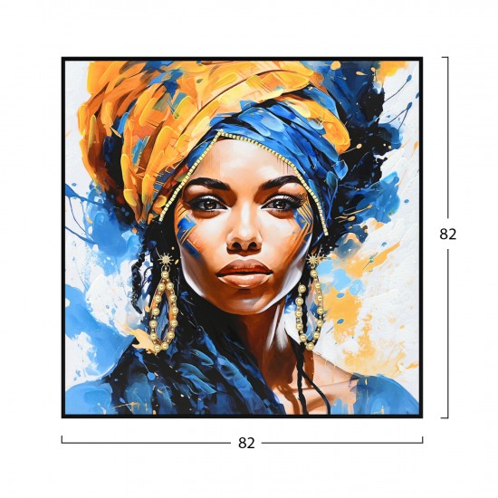 ΠΙΝΑΚΑΣ TOIXOY ΜΕ ΚΟΡΝΙΖΑ ΜΑΥΡΗ-ΚΑΜΒΑΣ ΕΚΤΥΠΩΣΗ ΓΥΝΑΙΚΕΙΑ ΦΙΓΟΥΡΑ 82x4,5x82Υεκ.