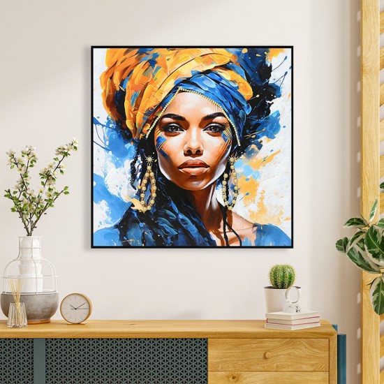 ΠΙΝΑΚΑΣ TOIXOY ΜΕ ΚΟΡΝΙΖΑ ΜΑΥΡΗ-ΚΑΜΒΑΣ ΕΚΤΥΠΩΣΗ ΓΥΝΑΙΚΕΙΑ ΦΙΓΟΥΡΑ 82x4,5x82Υεκ.