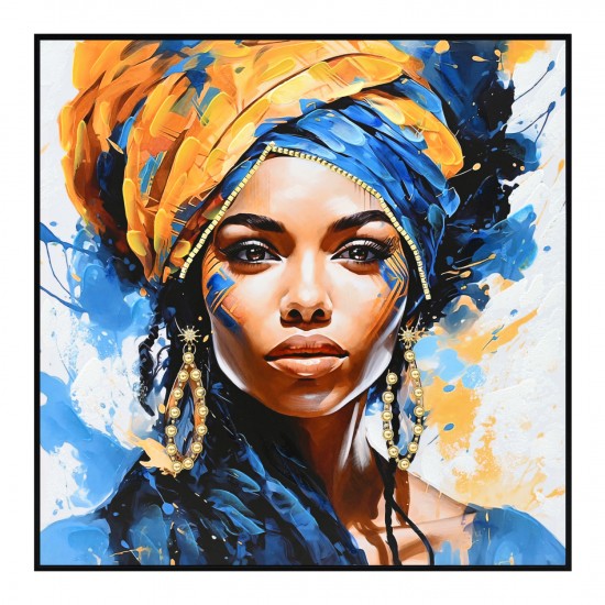 ΠΙΝΑΚΑΣ TOIXOY ΜΕ ΚΟΡΝΙΖΑ ΜΑΥΡΗ-ΚΑΜΒΑΣ ΕΚΤΥΠΩΣΗ ΓΥΝΑΙΚΕΙΑ ΦΙΓΟΥΡΑ 82x4,5x82Υεκ.