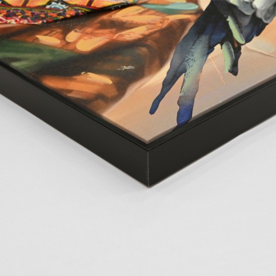 ΠΙΝΑΚΑΣ TOIXOY ΤΕΤΡΑΓΩΝΟΣ ΚΟΡΝΙΖΑ ΜΑΥΡΗ-ΚΑΜΒΑΣ ΕΚΤΥΠΩΣΗ ΓΥΝΑΙΚΕΙΑ ΦΙΓΟΥΡΑ 82x4,5x82Υεκ.