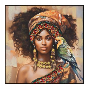 ΠΙΝΑΚΑΣ TOIXOY ΤΕΤΡΑΓΩΝΟΣ ΚΟΡΝΙΖΑ ΜΑΥΡΗ-ΚΑΜΒΑΣ ΕΚΤΥΠΩΣΗ ΓΥΝΑΙΚΕΙΑ ΦΙΓΟΥΡΑ 82x4,5x82Υεκ.