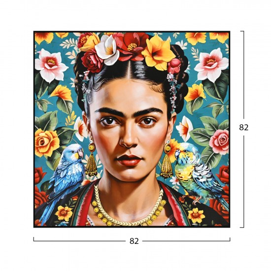 ΠΙΝΑΚΑΣ TOIXOY ΚΟΡΝΙΖΑ ΜΑΥΡΗ-ΚΑΜΒΑΣ ΕΚΤΥΠΩΣΗ ΓΥΝΑΙΚΕΙΑ ΦΙΓΟΥΡΑ & ΠΑΠΑΓΑΛΟΙ 82x4,5x82Υεκ.