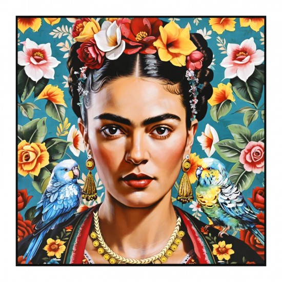 ΠΙΝΑΚΑΣ TOIXOY ΚΟΡΝΙΖΑ ΜΑΥΡΗ-ΚΑΜΒΑΣ ΕΚΤΥΠΩΣΗ ΓΥΝΑΙΚΕΙΑ ΦΙΓΟΥΡΑ & ΠΑΠΑΓΑΛΟΙ 82x4,5x82Υεκ.